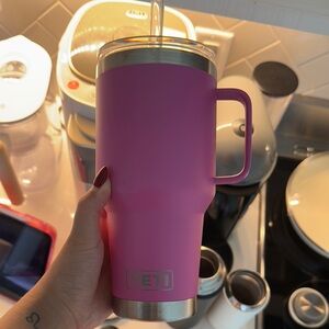 YETI Pink Tumbler with Handle